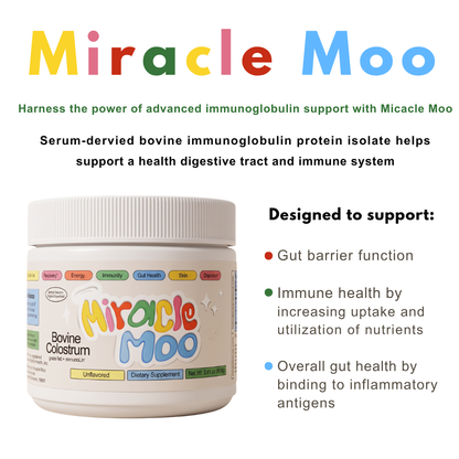 Miracle Moo Premium Grass-Fed Colostrum Powder, Unflavored, 3.81 Ounce – Gut & Immune Support